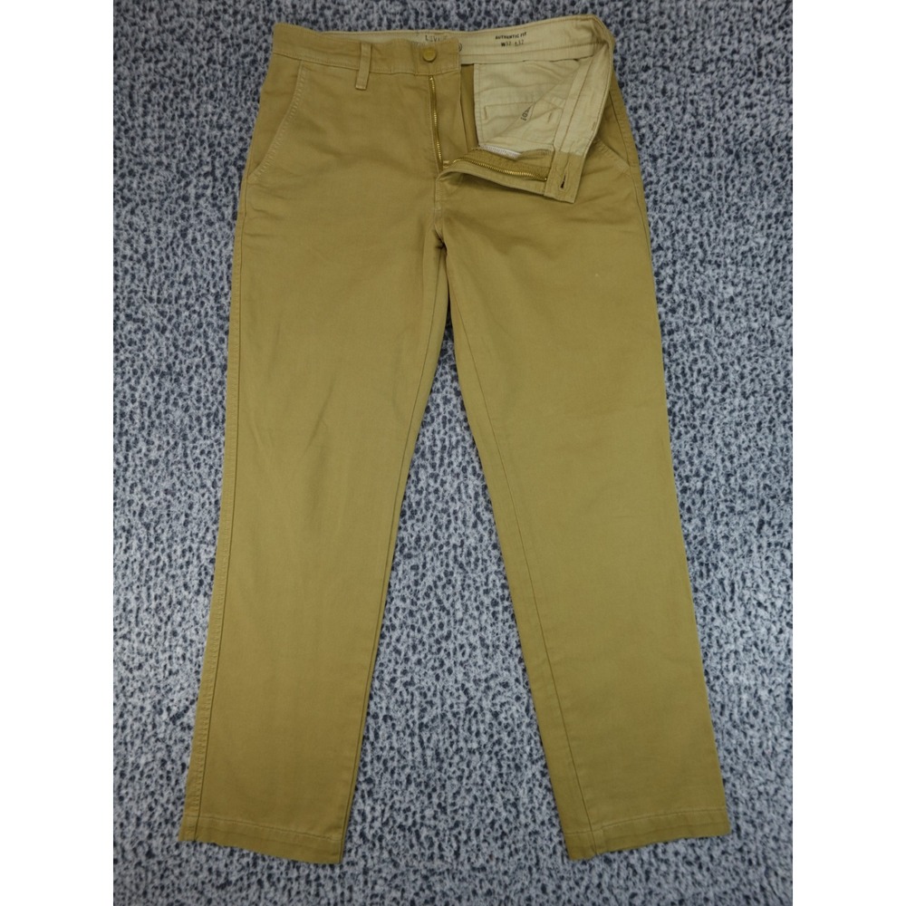 Levi's Chino Pants Mens 32x32 Khaki Tan Good Authentic Fit Straight Leg Cotton